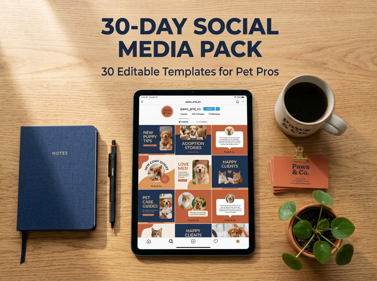 30-Day Pet Business Social Media Templates
